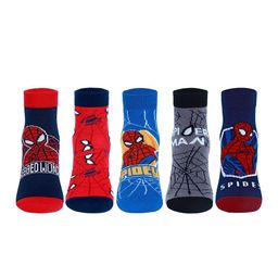 Supersox Multicoloured Set of 5 Spiderman Ankle Length Socks-2