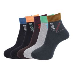 Dollar Socks Men Pack Of 5 Assorted Ankle-Length Cotton Socks-picture-28
