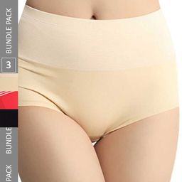 PLUMBURY Pack Of 3 High Waist Tummy Shaper-image-73