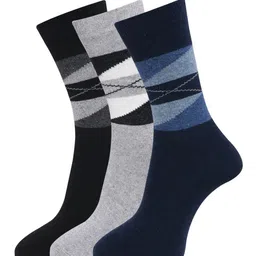 Dollar Socks Men Pack Of 3 Woolen Calf Length Socks-34
