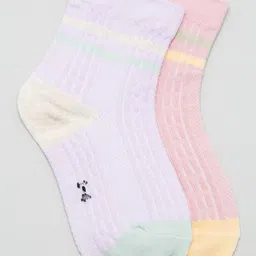J Style Kids Pack of 2 Patterned Ankle Length Socks-image-36