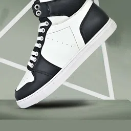 Allen Cooper Men Colourblocked High-Top Sneakers-image-64