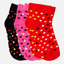 Bodycare Girls Pack Of 3 Patterned Cotton Ankle-Length Socks-image-72