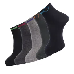Dollar Socks Men Pack of 5 Assorted Ankle Length Cotton Socks-26