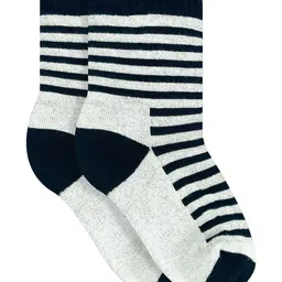 Heelium Kids Pack of 2 Black Striped Calf Length Bamboo Socks-image-83