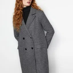 Trendyol Printed Double Breasted Overcoat-image-25