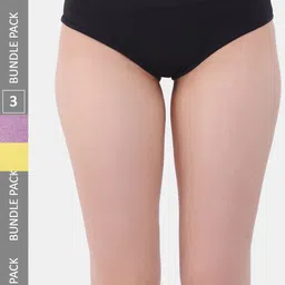 Amour Secret Women Pack Of 3 Striped Mid-Rise Hipster Briefs-picture-4