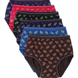 DYCA Girls Pack Of 6 Assorted Cotton Hipster Briefs-48
