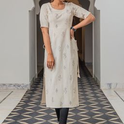 Kohsh Floral Printed Pure Cotton Kurta-32