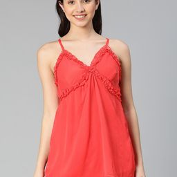 Oxolloxo Sleeveless Ruffled Longline Lounge Top-image-6