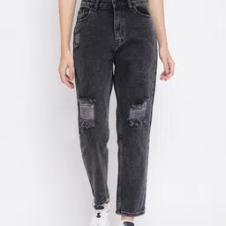Belliskey Women Grey High-Rise Highly Distressed Stretchable Jeans-image-6