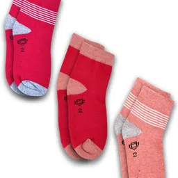 Dollar Socks Kids Pack Of 3 Assorted Cotton Ankle Length Socks-image-96