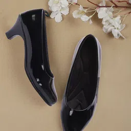 FASHIMO Black Solid Pumps-29