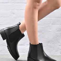 AfroJack Women Heeled Mid-Top Chelsea Boots-image-45