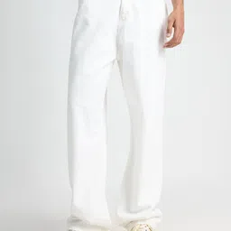 FREAKINS Men White Straight Fit Mid-Rise Light Shade Pure Cotton Clean Look Jeans-image-6
