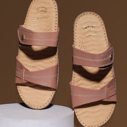 Scholl Textured Open Toe Flats-image-83