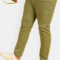 Instafab Plus Men Jean Relaxed Fit Light Fade Cotton Jeans-image-19