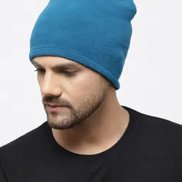 513 Solid Fleece Reversible Beanie With Neck Warmer & With Face Mask Headband-54