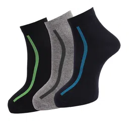 Dollar Socks Men Pack of 3 Assorted Cotton Ankle-Length Socks-54