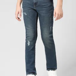 Jack & Jones Junior Boys Clark Heavy Fade Mildly Distressed Stretchable Jeans-image-28