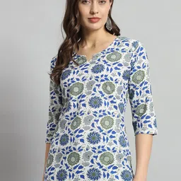 Mialo fashion Floral Printed Pure Cotton Straight Kurti-picture-12