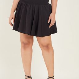 CURVE BY KASSUALLY Gathered Or Pleated Flared Mini Skirt-88