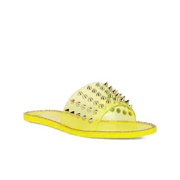London Rag Women Yellow Embellished Open Toe Flats-image-85