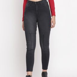 Belliskey Women Black Slim Fit High-Rise Mildly  Stretchable Solid  Jeans-image-55