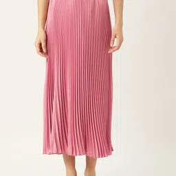 Chemistry Accordion Pleated Midi Skirt-image-87