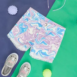 Pantaloons Junior Girls Abstract Printed Shorts-image-97