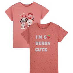 Gini and Jony Girls Pack Of 2 Graphic Printed Cotton T-shirt-image-78