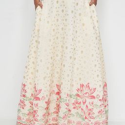 Global Desi Floral Printed Flared Maxi Skirt-picture-0