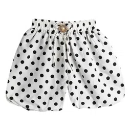 Fashionable Girls White Printed Shorts-image-10