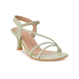 SCENTRA Women Olive Solid Kitten Heels-picture-6