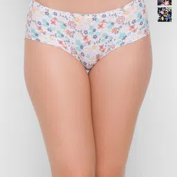 FashionRack Anti-Odour Pack Of 3 Floral Printed Mid-Rise Seamless Hipster Briefs 882_BWB-image-52