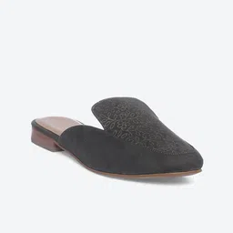 Biba Women Brown Embellished Mules with Laser Cuts Flats-image-43