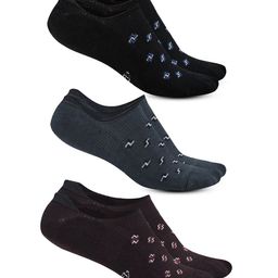 Dollar Socks Men Pack Of 3 Assorted Patterned Cotton Shoe Liners-4