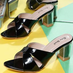 Retro Walk Open Toe Block Heels-37