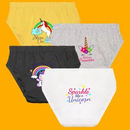 NUSYL Girls Pack Of 4 Printed Basic Briefs NUGCBRFPO4.0009-image-35