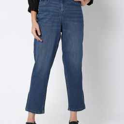 Vero Moda Women Blue Straight Fit High-Rise Mildly Distressed Jeans-picture-23