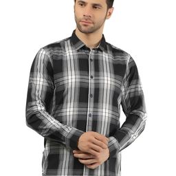 TIM PARIS Standard Tartan Checks Casual Shirt-image-50