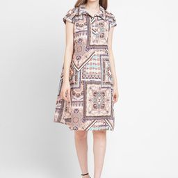 Cloth Haus India Printed Pure Cotton A-Line Dress-image-87