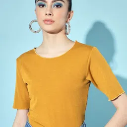 Shopping Queen Round Neck Fitted Top-image-72