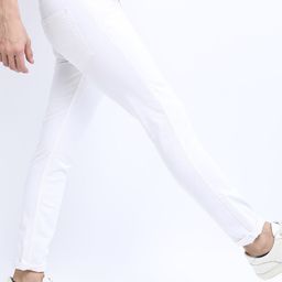 HIGHLANDER Men White Skinny Fit Slash Knee Stretchable Jeans-image-12