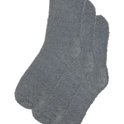 TOFFCRAFT Men Pack Of 3 Grey Solid Above Ankle Length Socks-18