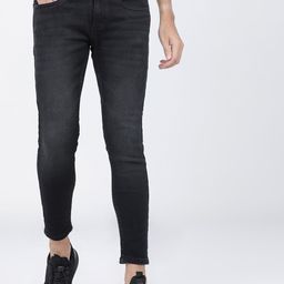 HIGHLANDER Men Black Tapered Fit Light Fade Stretchable Jeans-image-60