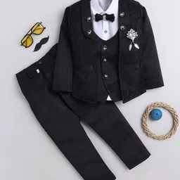 BAESD Boys Shawl Collar Single-Breasted 5 Piece Party Suit-picture-46