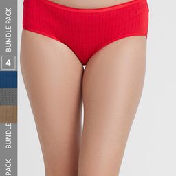 FashionRack Women Pack Of 4 Cotton Hipster Briefs 6048 _RBrDGLNbl-image-88