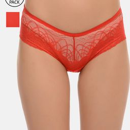 mod & shy Red Pack of 2 Lacy Full Coverage Brief MU4343-image-26