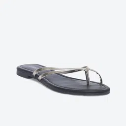 Biba Women Black Colourblocked Open Toe Flats-image-44